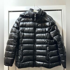 CALVIN KLEIN puffer quilted hooded jacket coat shiny